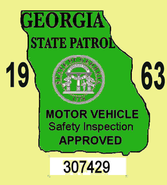 (image for) 1963 Georgia inspection sticker